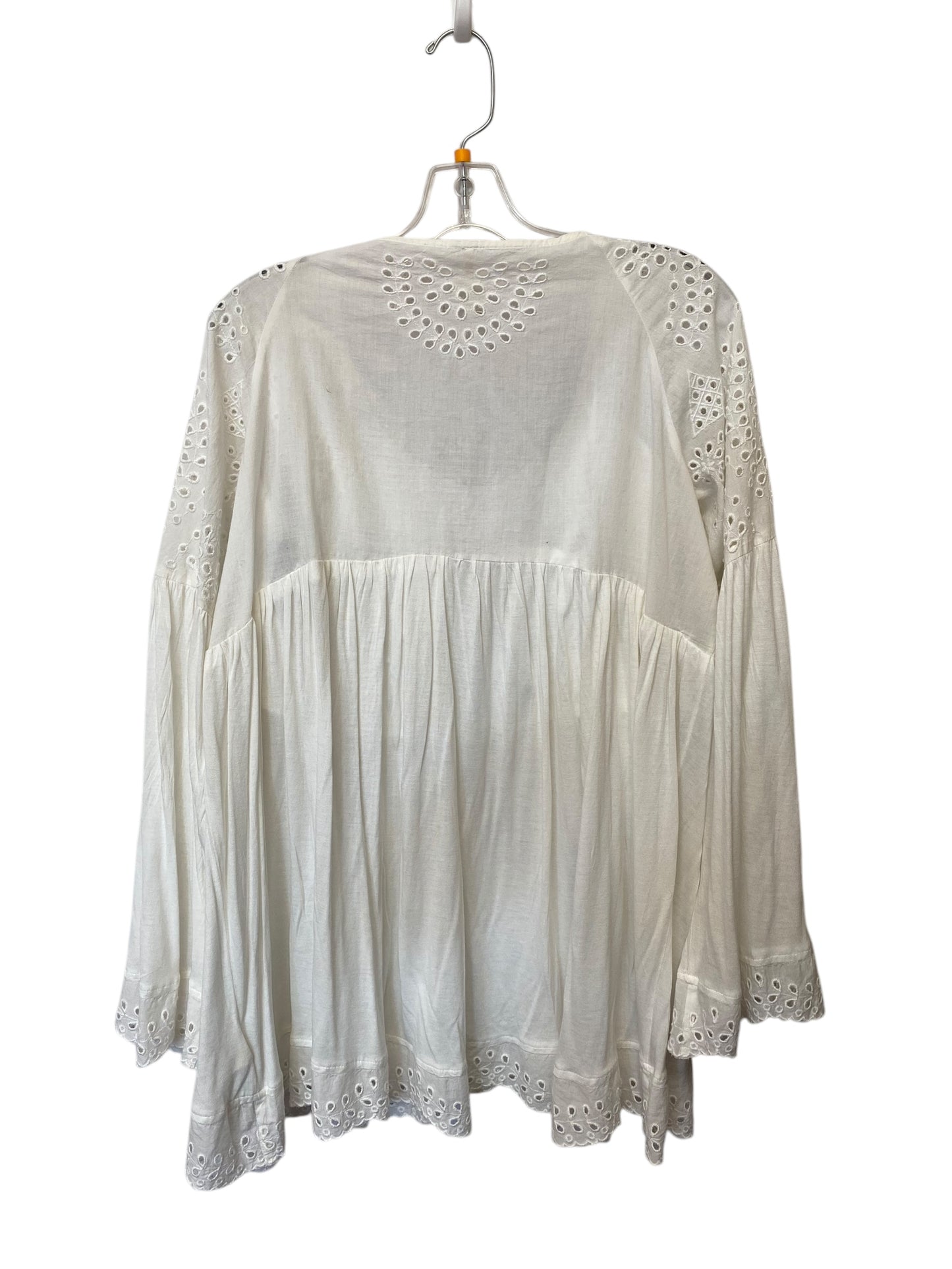 Tunic Long Sleeve By Free People In White, Size: M