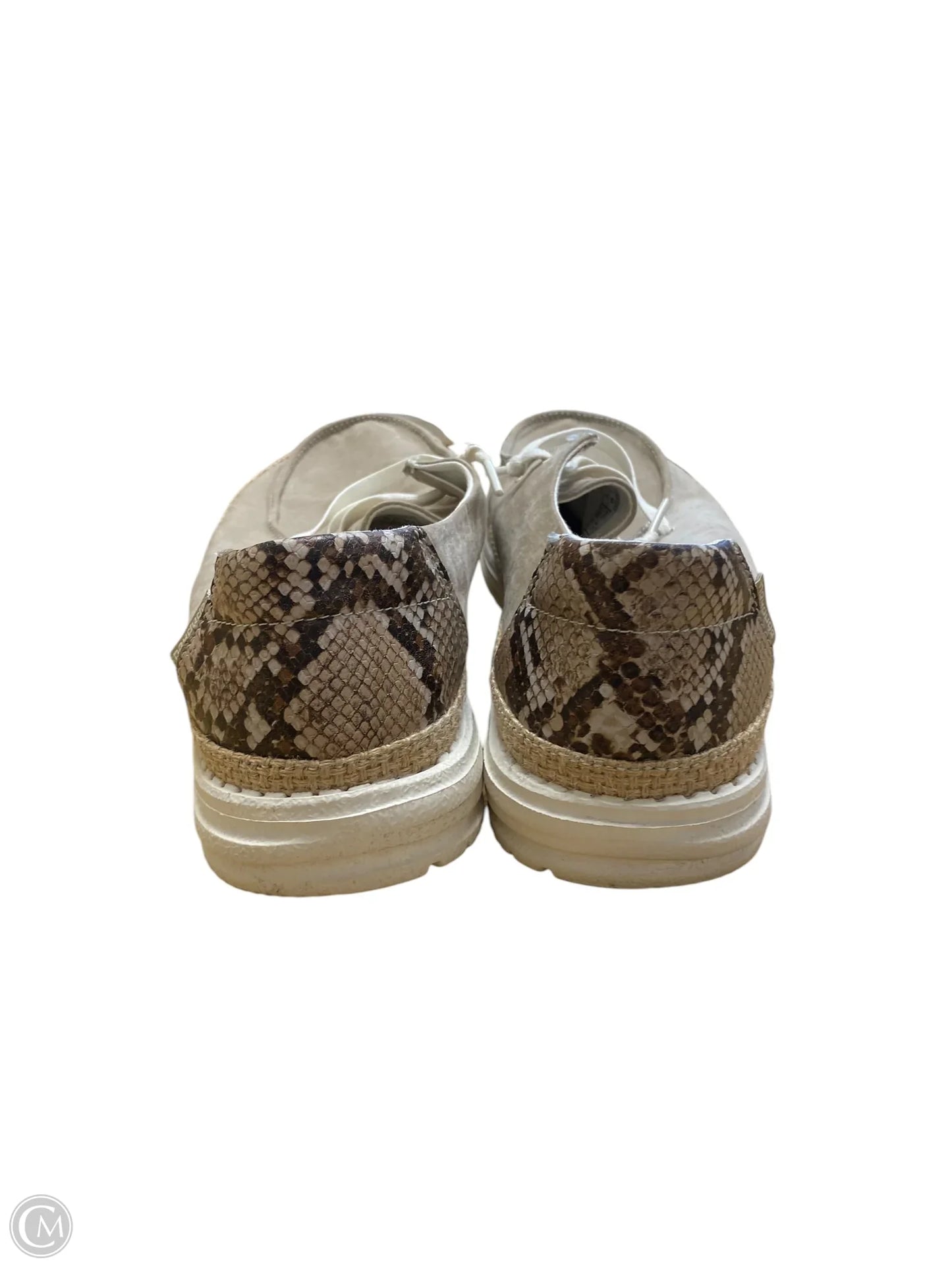 Shoes Flats By Hey Dude In Snakeskin Print, Size: 9