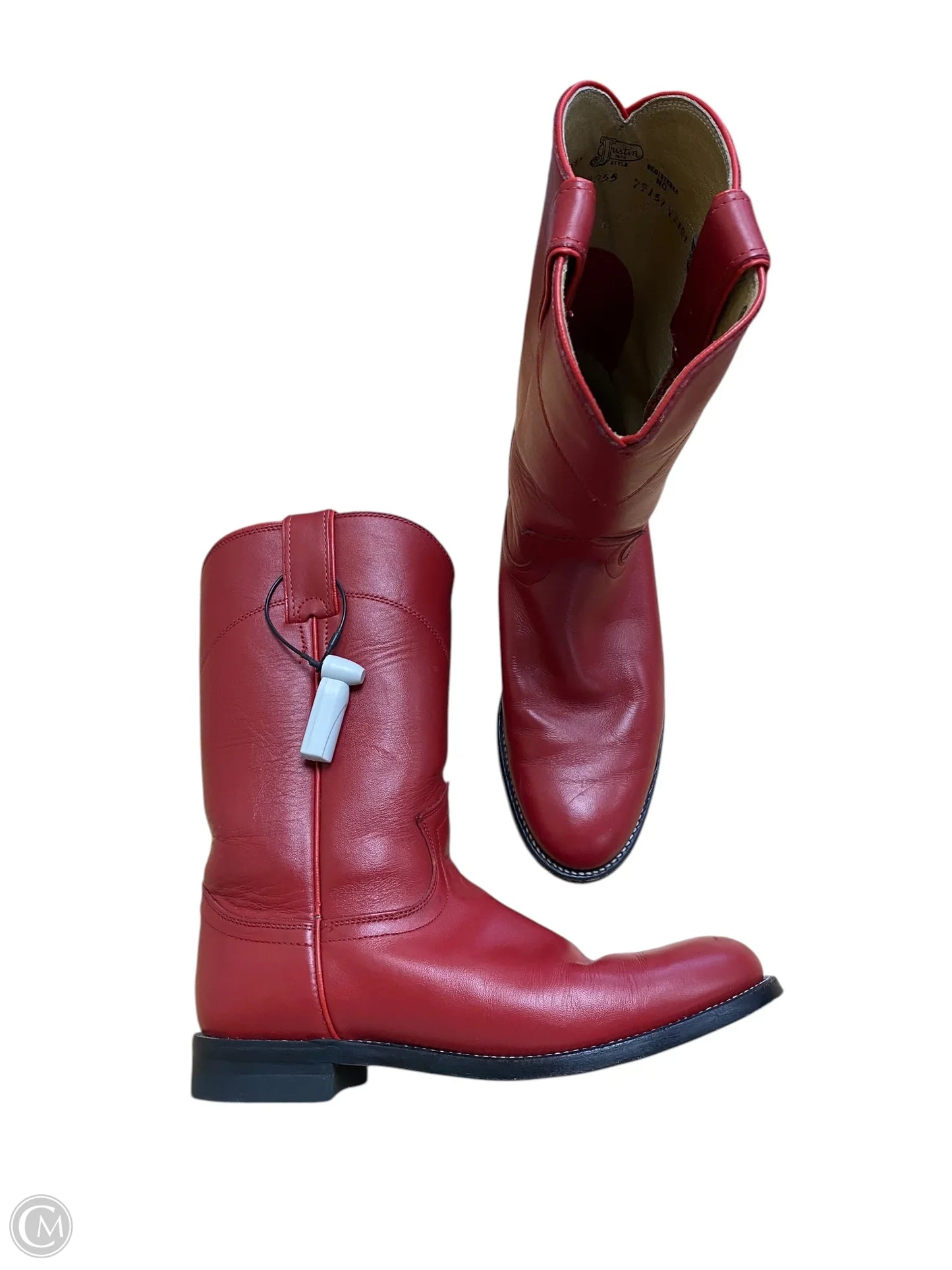 Boots Western By Justin In Red, Size: 7.5