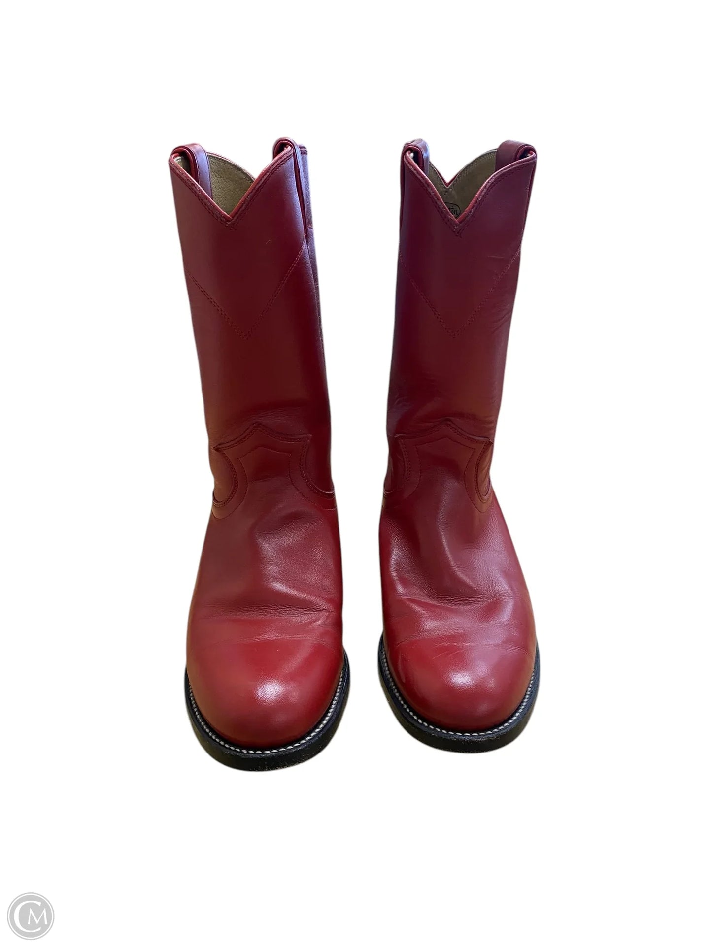 Boots Western By Justin In Red, Size: 7.5