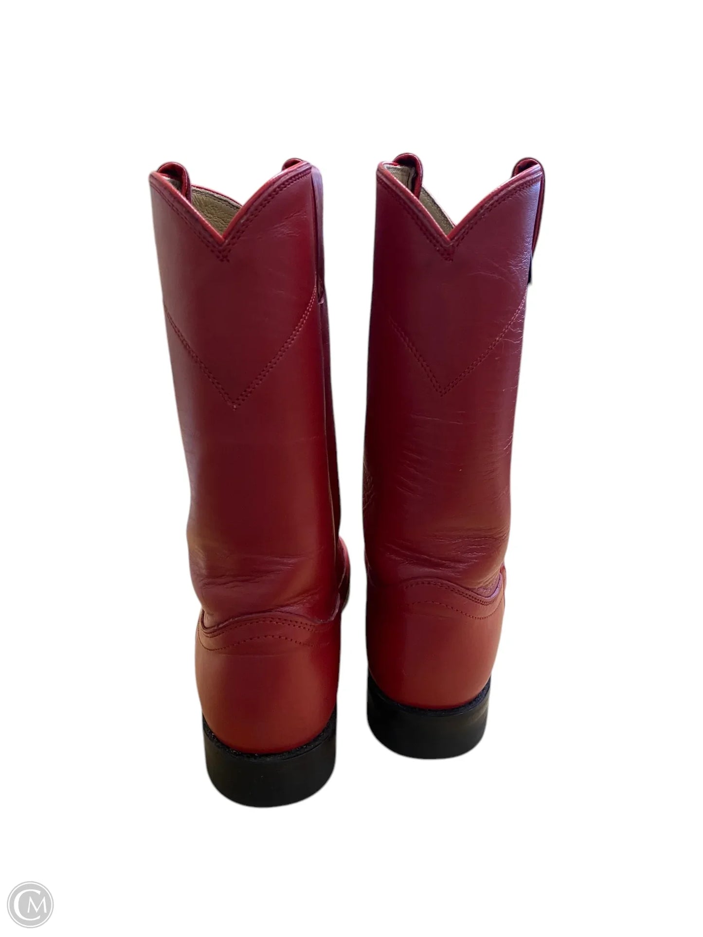 Boots Western By Justin In Red, Size: 7.5