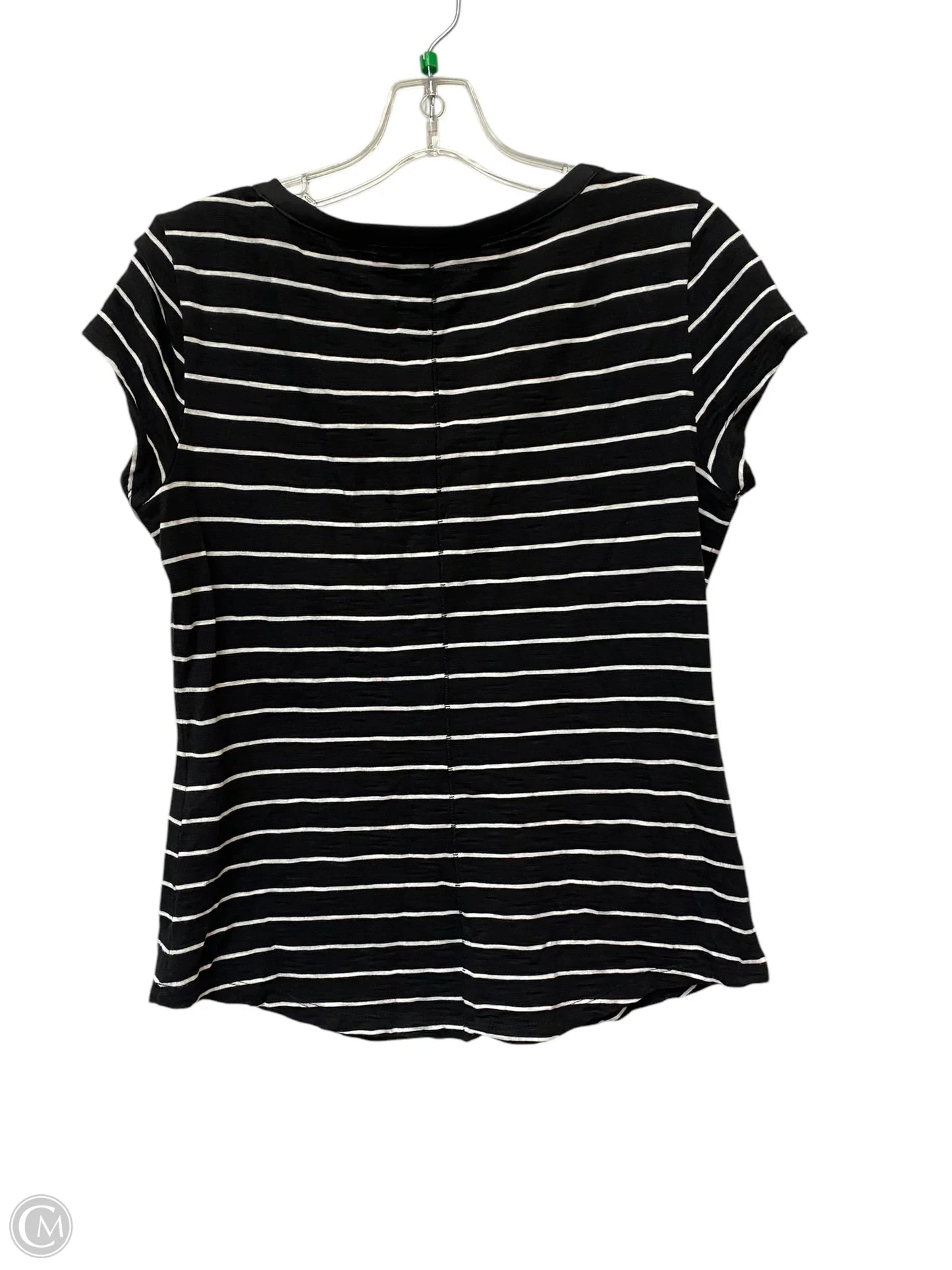 Top Short Sleeve Basic By White House Black Market In Striped Pattern, Size: S