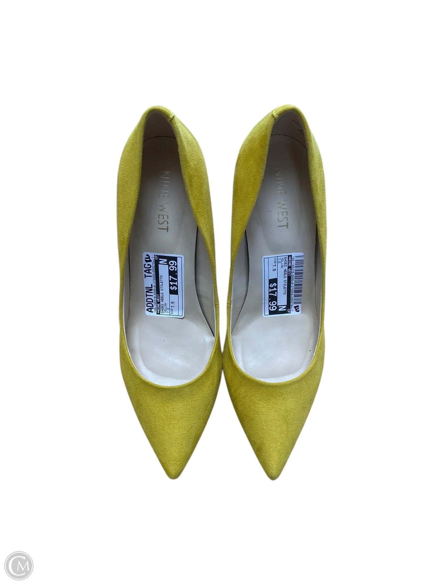 Shoes Heels Stiletto By Nine West In Yellow, Size: 7.5