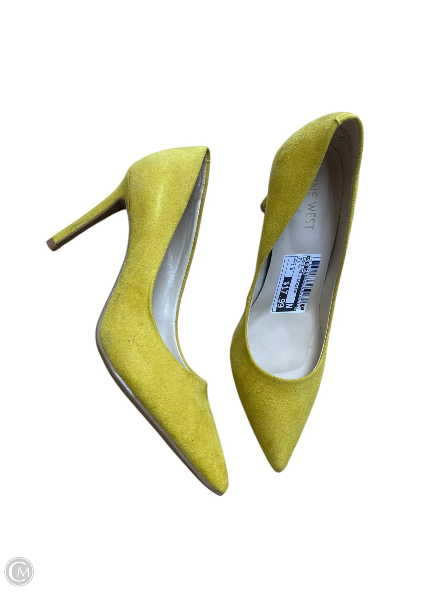 Shoes Heels Stiletto By Nine West In Yellow, Size: 7.5