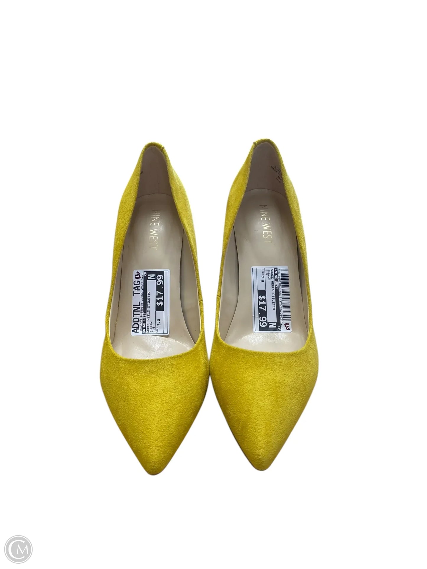 Shoes Heels Stiletto By Nine West In Yellow, Size: 7.5