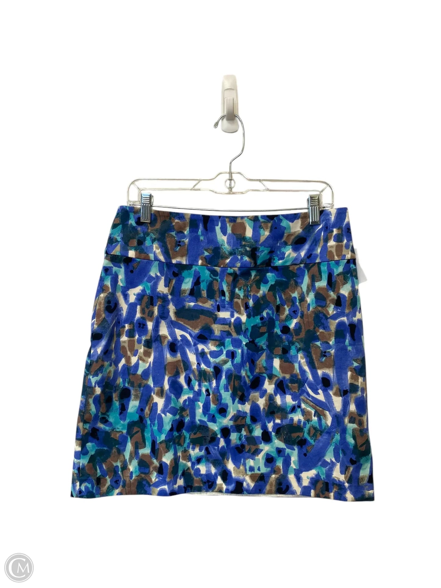 Skirt Mini & Short By Ann Taylor In Blue & Brown, Size: 6