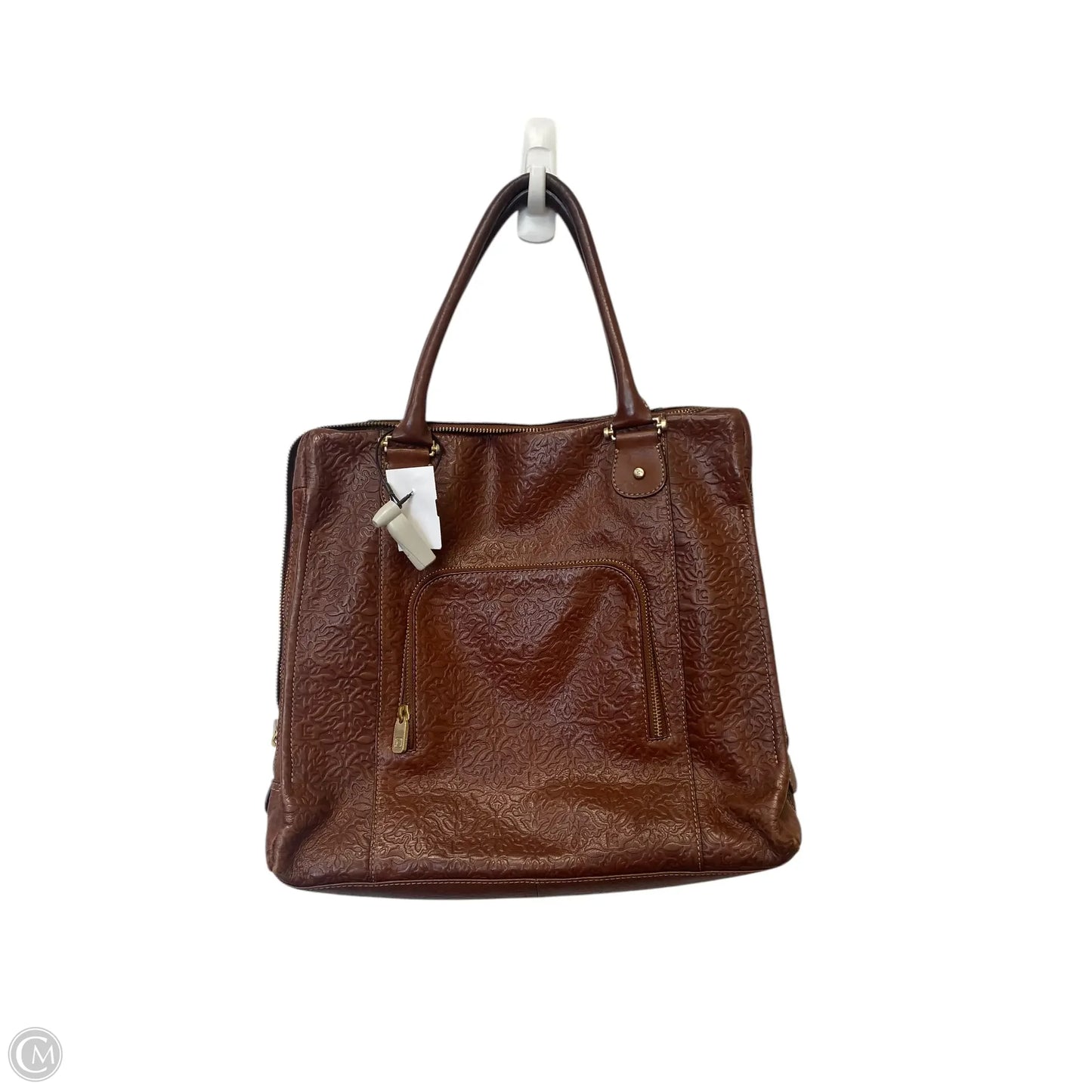 Handbag Leather By Liz Claiborne, Size: Large