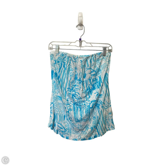 Top Sleeveless Designer By Lilly Pulitzer In Blue & White, Size: M