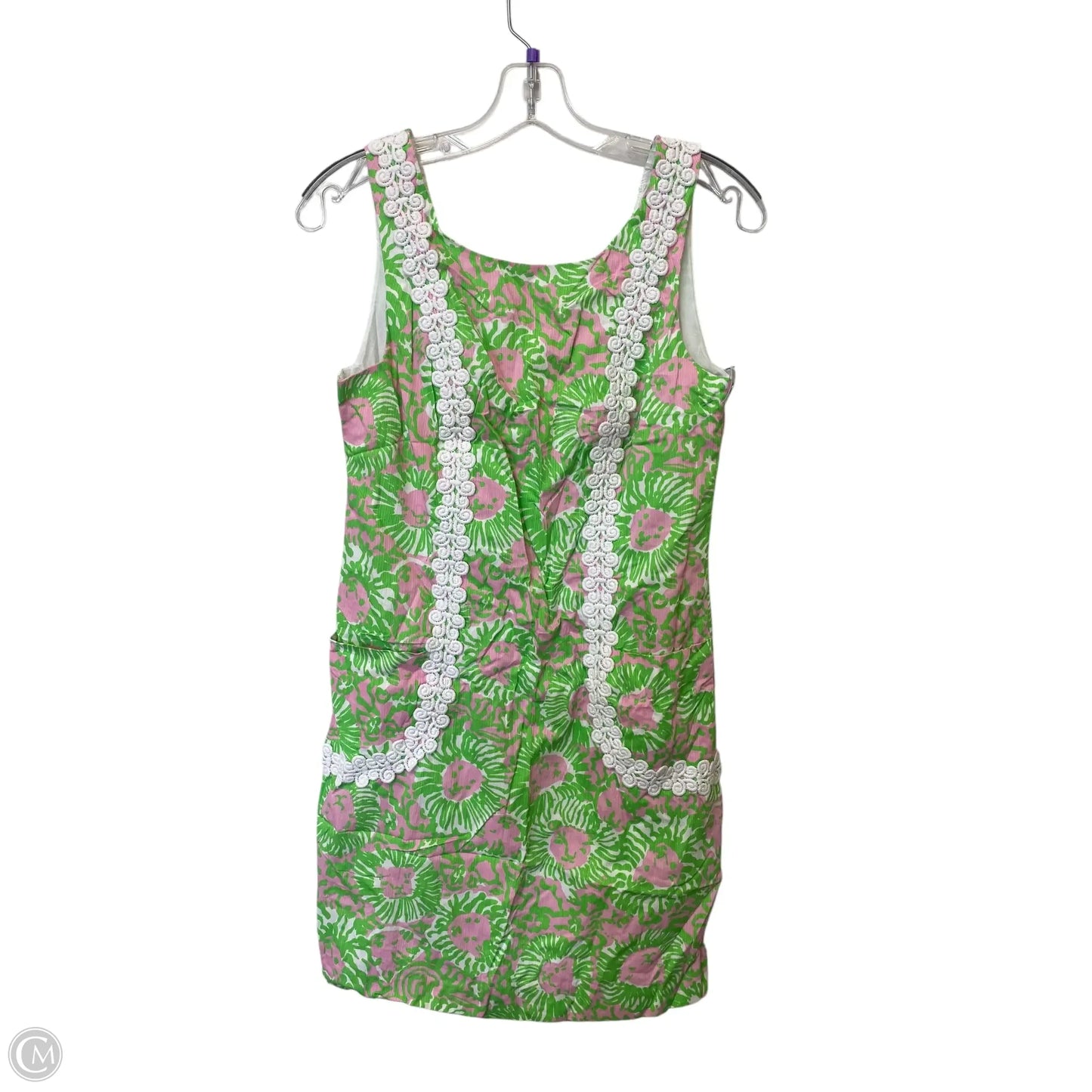 Dress Designer By Lilly Pulitzer In Green & Pink, Size: 6