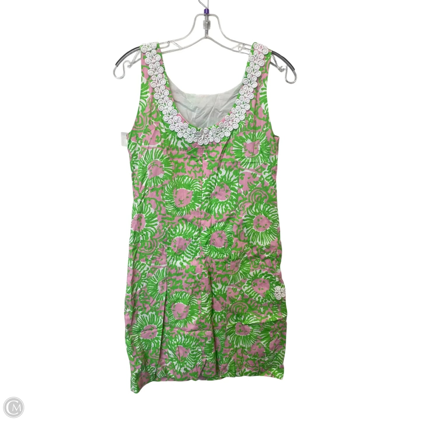 Dress Designer By Lilly Pulitzer In Green & Pink, Size: 6