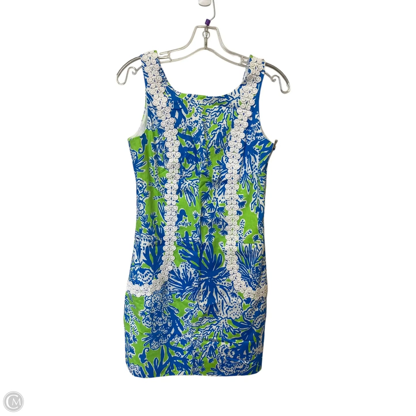 Dress Designer By Lilly Pulitzer In Blue & Green, Size: 6