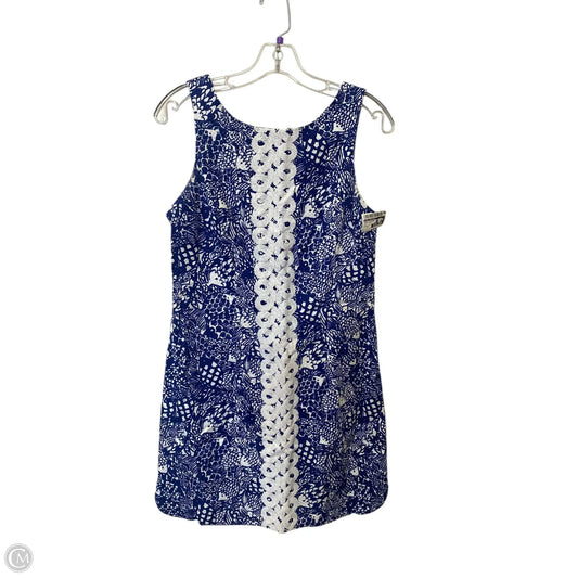 Dress Designer By Lilly Pulitzer In Blue & White, Size: 10