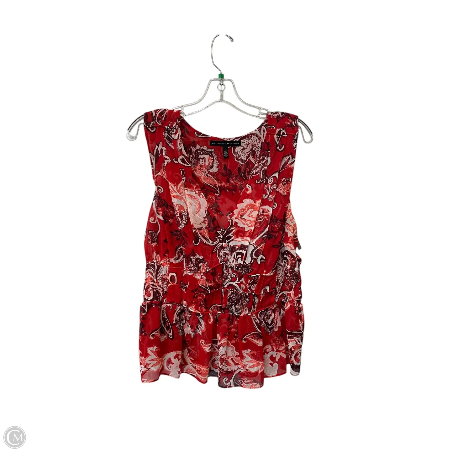 Top Sleeveless By White House Black Market In Red, Size: L