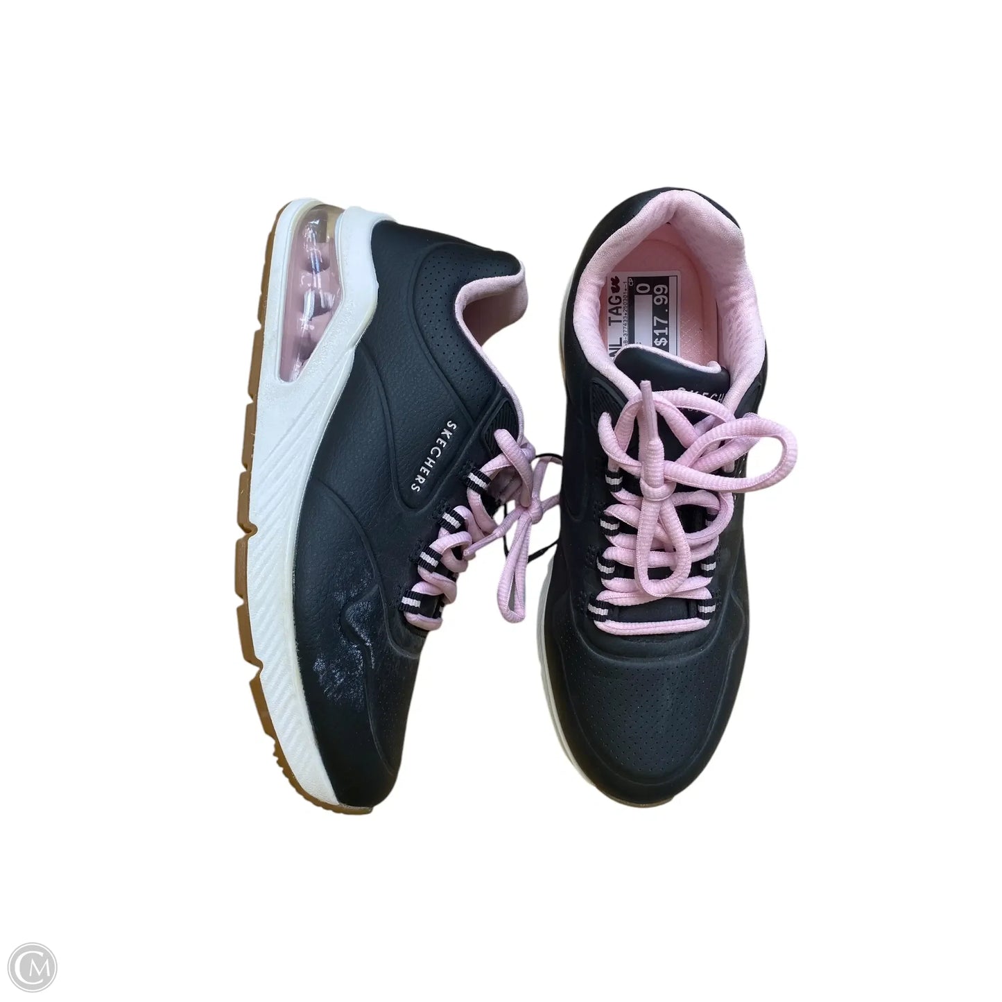 Shoes Athletic By Skechers In Black & Pink, Size: 7