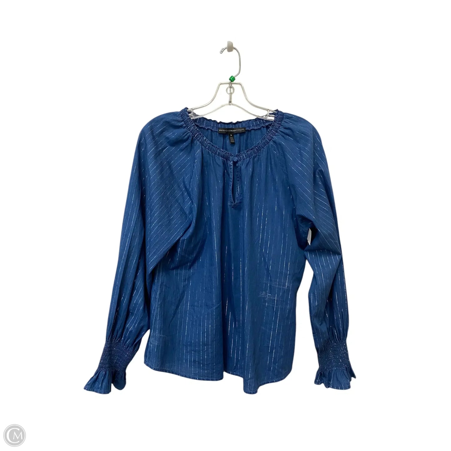 Top Long Sleeve By White House Black Market In Blue, Size: M