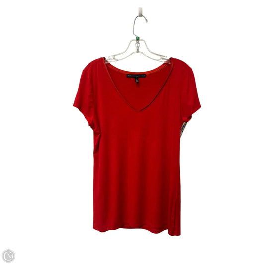 Top Short Sleeve Basic By White House Black Market In Red, Size: M