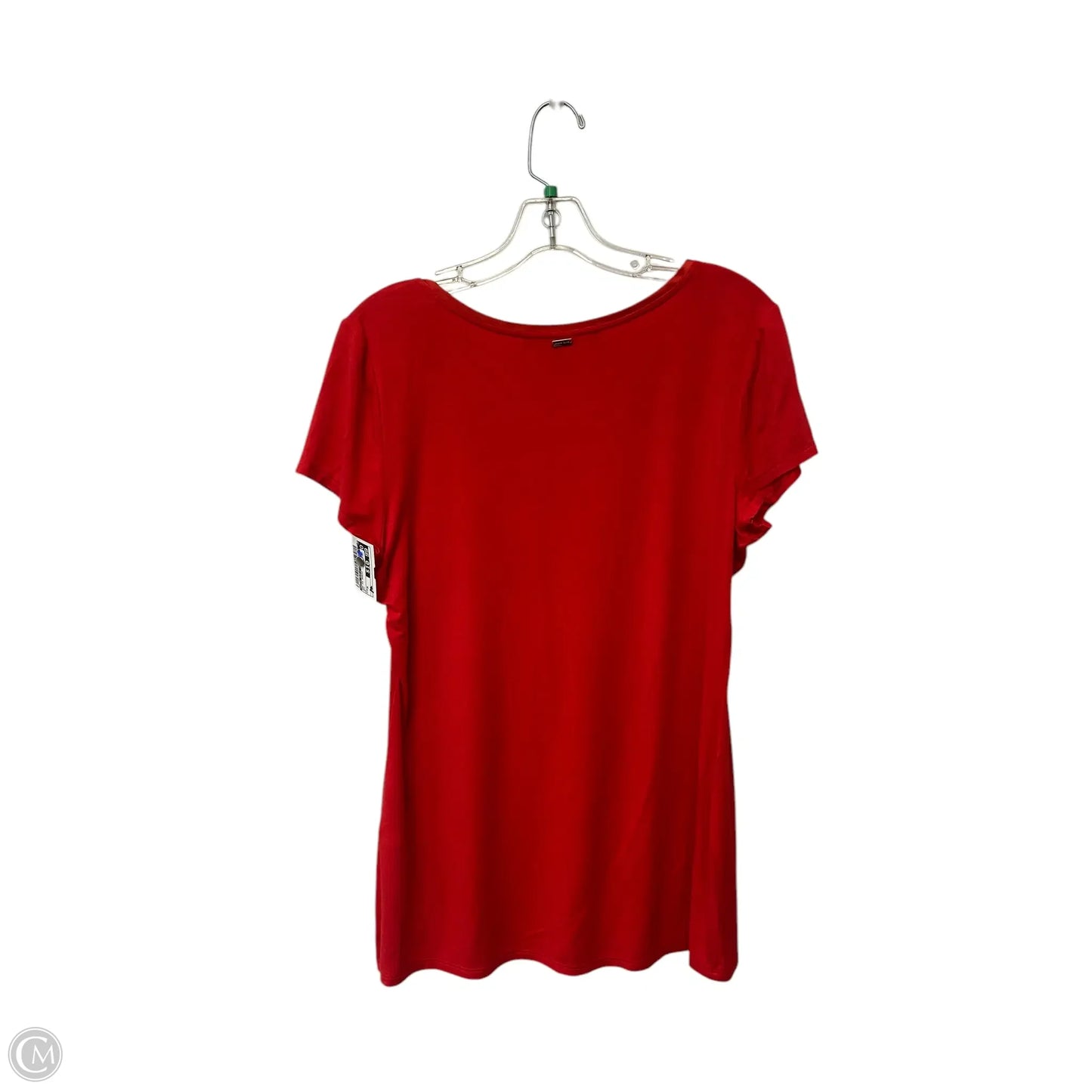 Top Short Sleeve Basic By White House Black Market In Red, Size: M