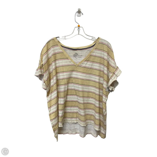 Top Short Sleeve Basic By Pilcro In Striped Pattern, Size: Xl