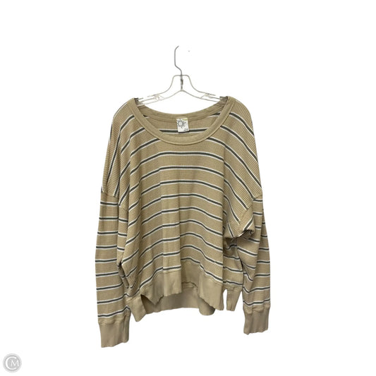 Top Long Sleeve Basic By Aerie In Striped Pattern, Size: Xl