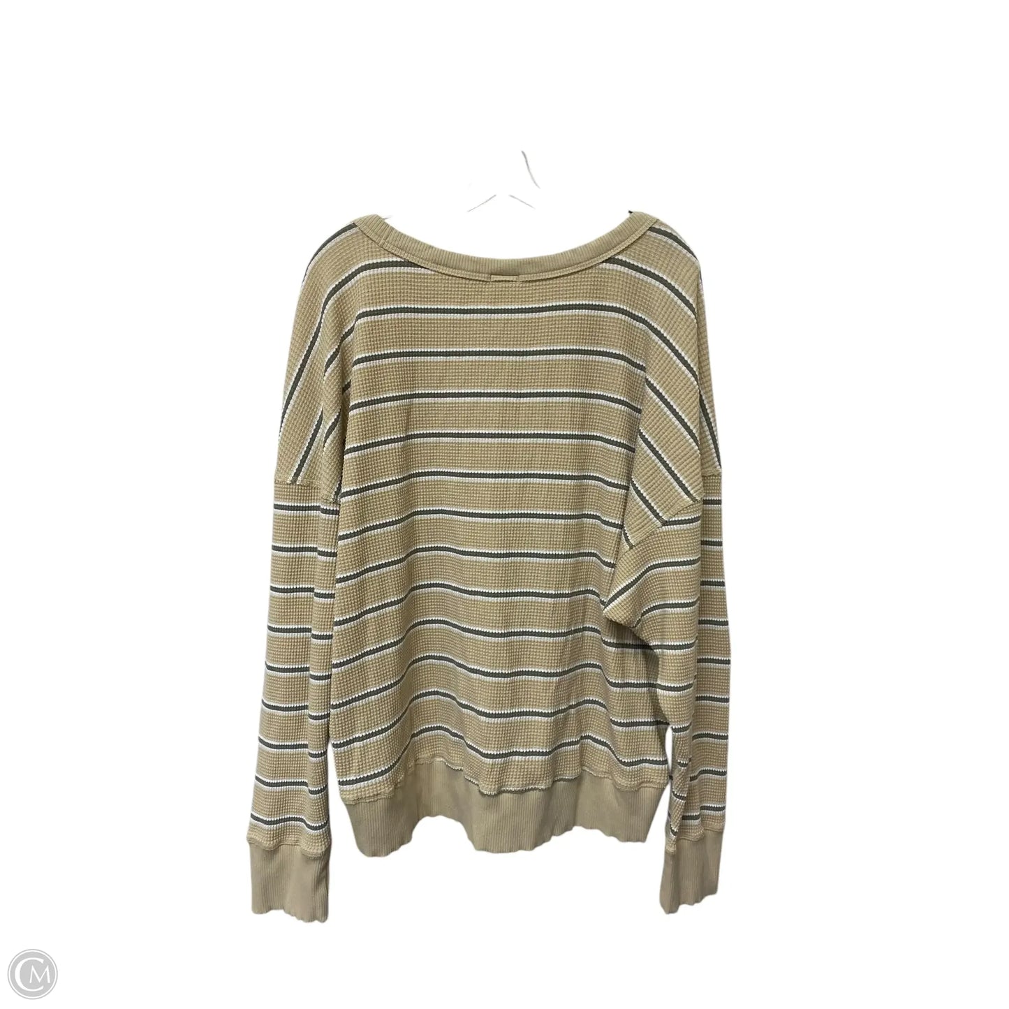 Top Long Sleeve Basic By Aerie In Striped Pattern, Size: Xl