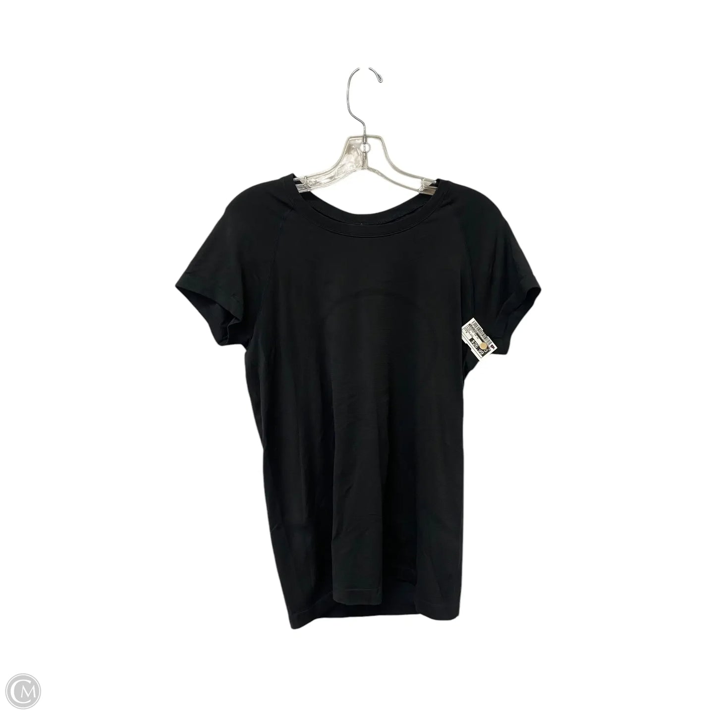 Athletic Top Short Sleeve By Lululemon In Black, Size: M