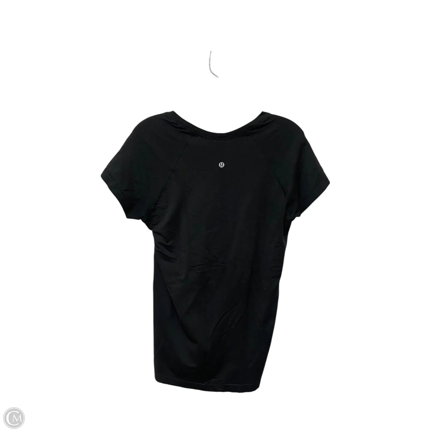 Athletic Top Short Sleeve By Lululemon In Black, Size: M