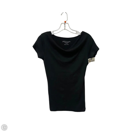 Top Short Sleeve By Philosophy In Black, Size: Xs