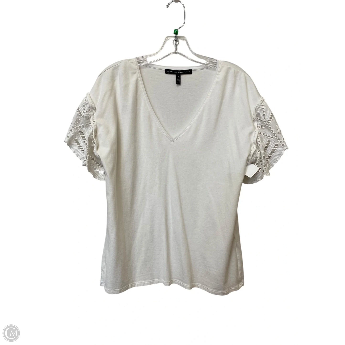 Top Short Sleeve By White House Black Market In White, Size: M