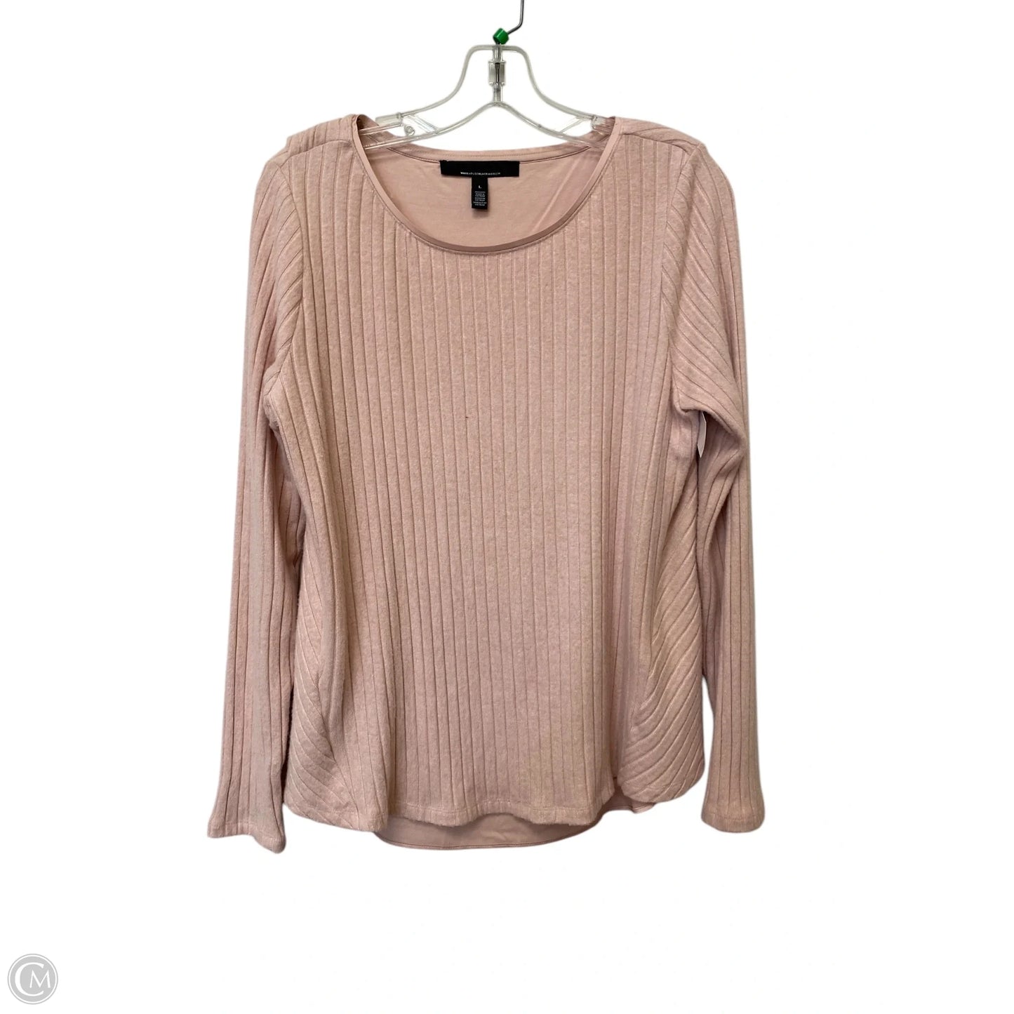 Top Long Sleeve By White House Black Market In Pink, Size: L