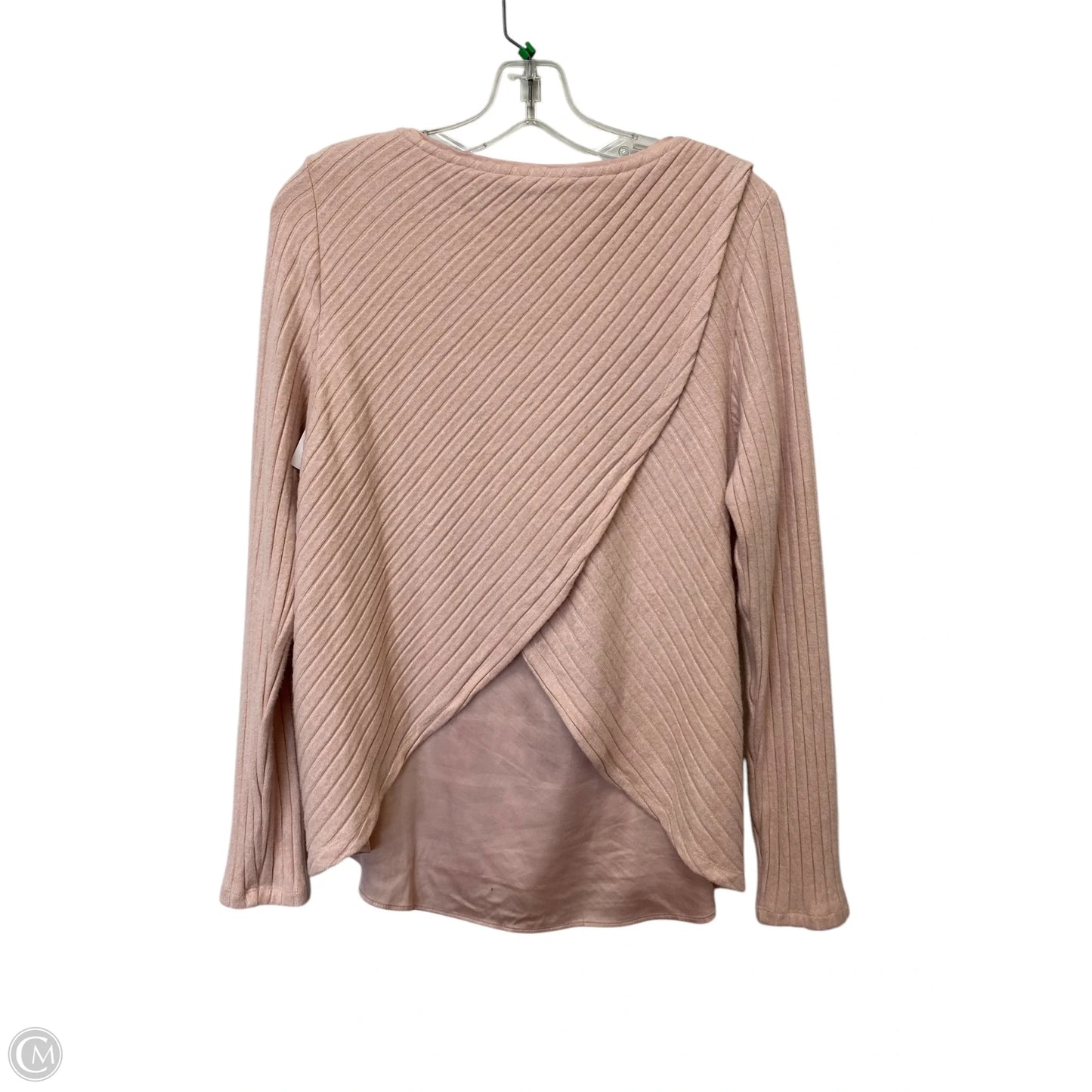 Top Long Sleeve By White House Black Market In Pink, Size: L