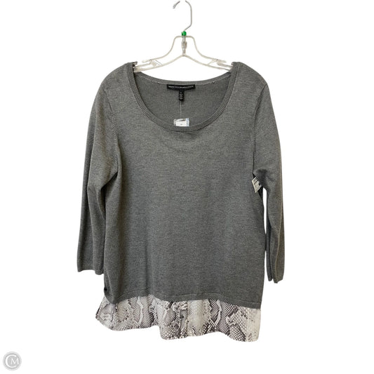 Top Long Sleeve By White House Black Market In Grey, Size: L