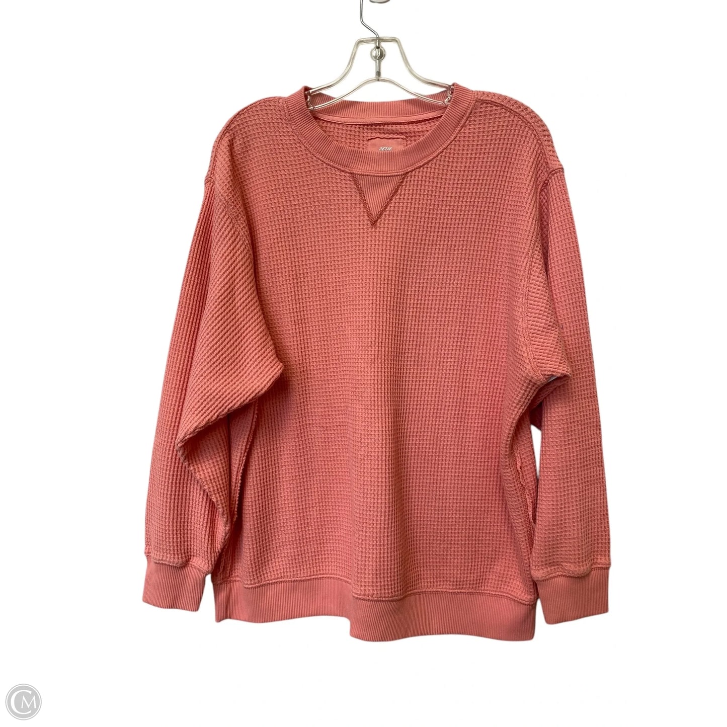 Top Long Sleeve By Aerie In Pink, Size: S