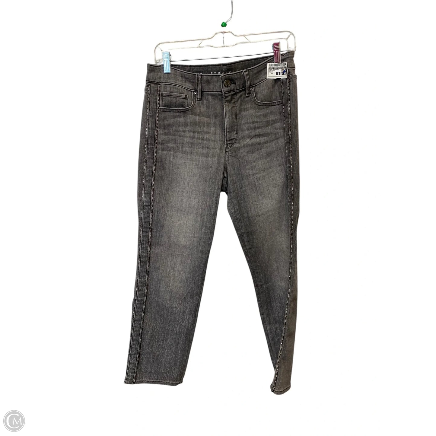 Jeans Straight By White House Black Market In Grey Denim, Size: 10p