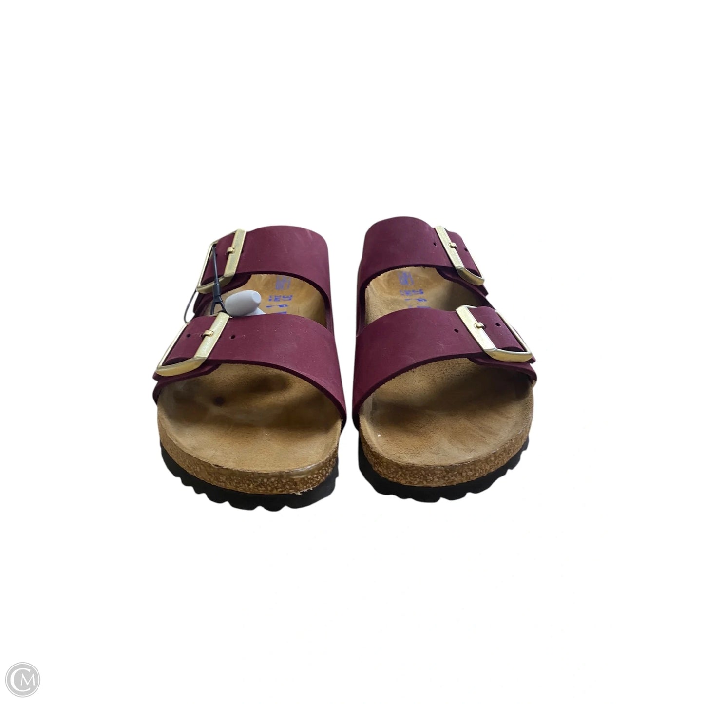 Sandals Flats By Birkenstock In Maroon, Size: 6