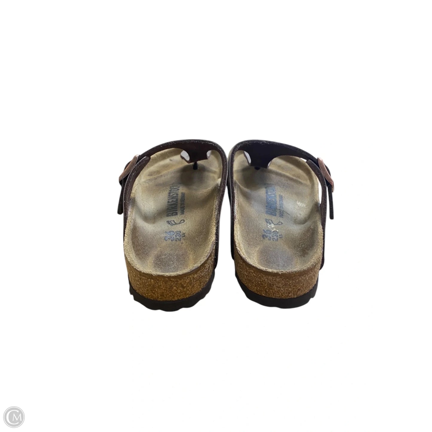 Sandals Flats By Birkenstock In Brown, Size: 5