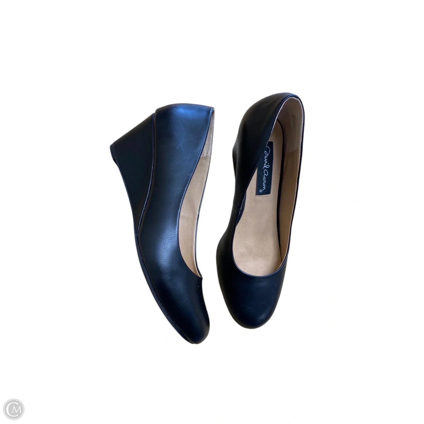 Shoes Heels Wedge By Clothes Mentor In Black, Size: 7.5