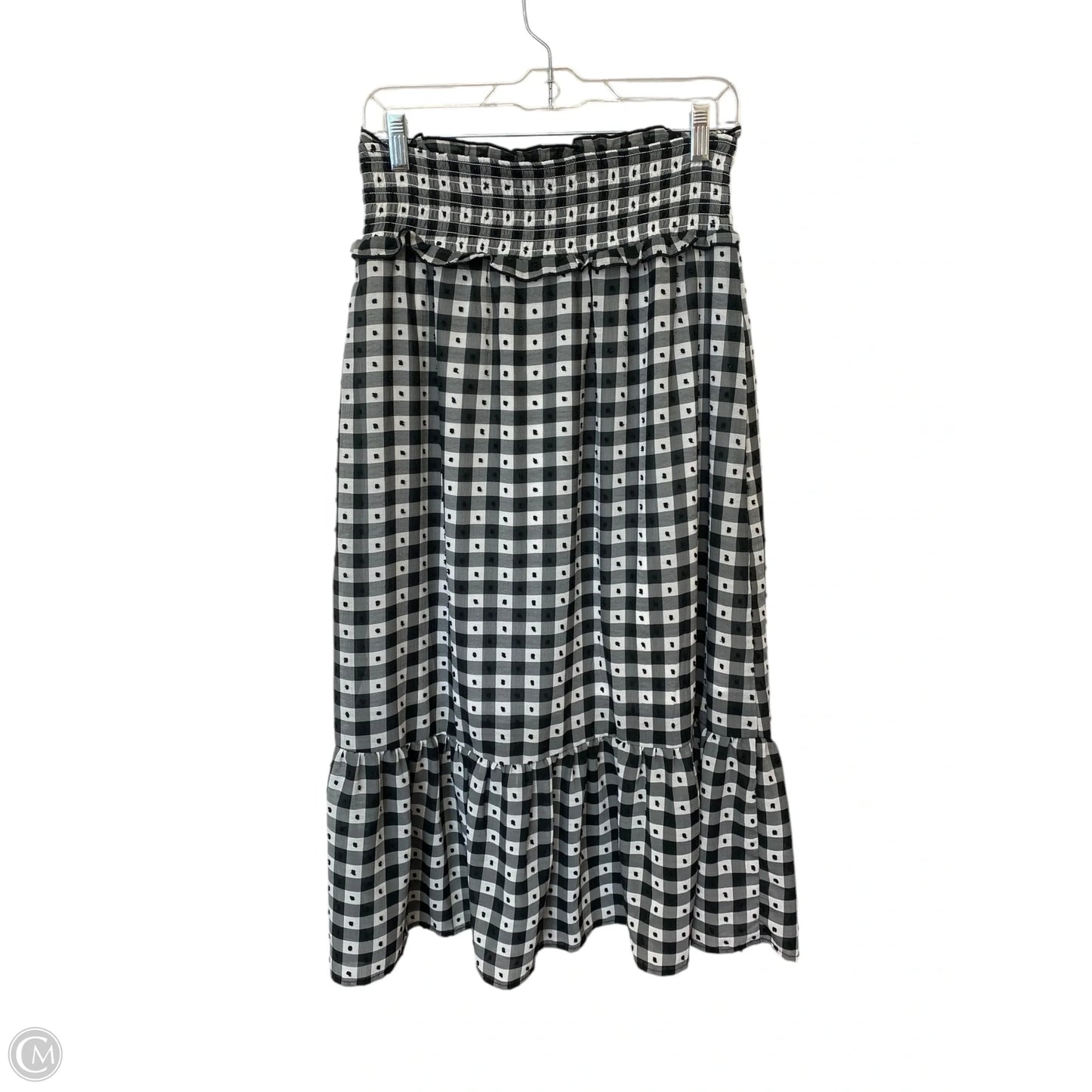 Skirt Maxi By Cato In Black & White, Size: S