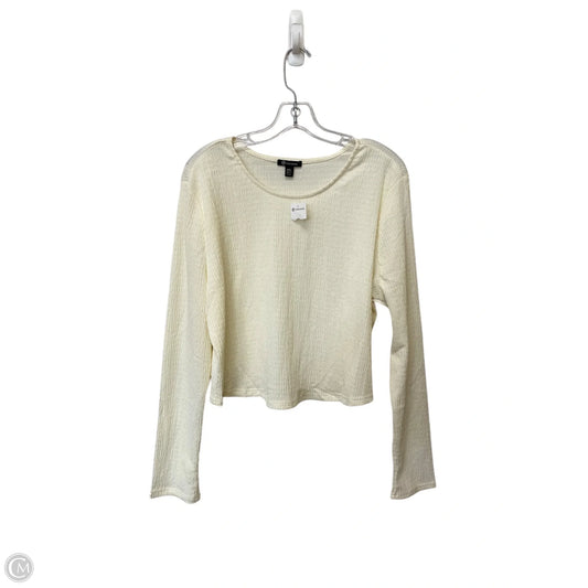 Top Long Sleeve By Versona In Cream, Size: Xxl