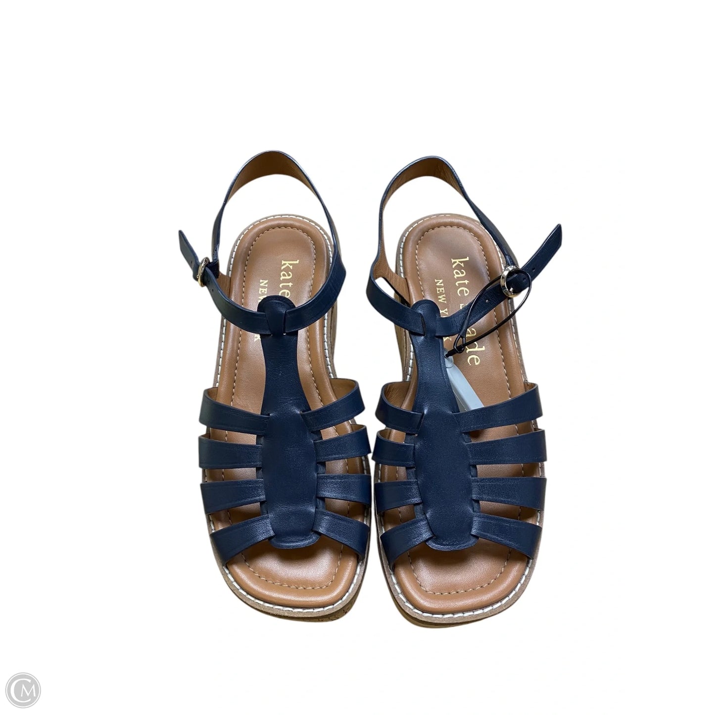 Sandals Designer By Kate Spade In Blue, Size: 8