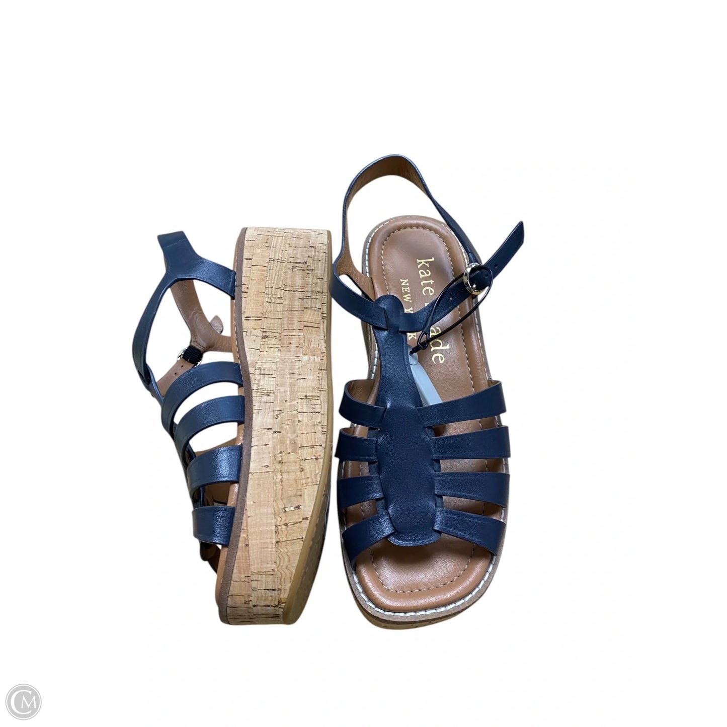 Sandals Designer By Kate Spade In Blue, Size: 8