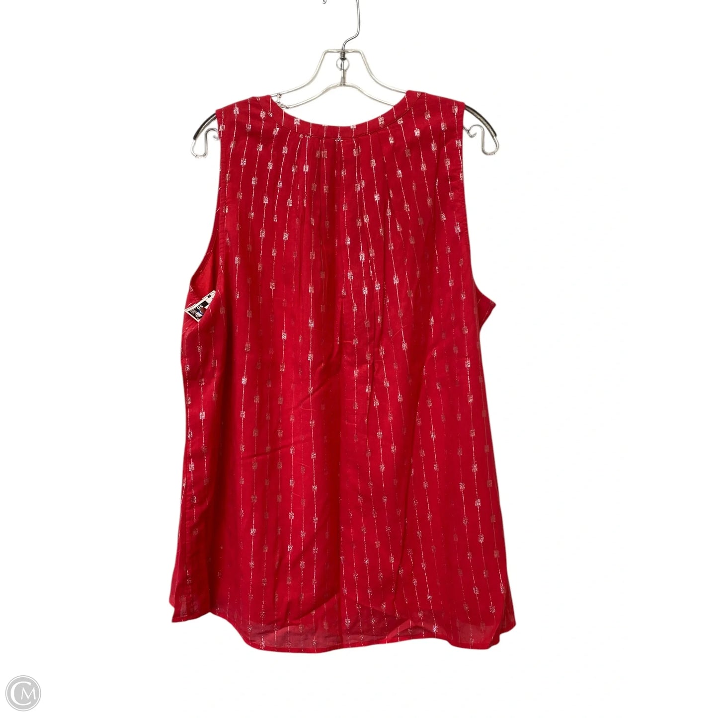 Top Sleeveless Basic By Crown And Ivy In Red, Size: 1x