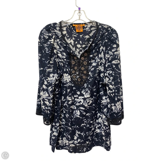 Top Long Sleeve Designer By Tory Burch In Blue, Size: 10