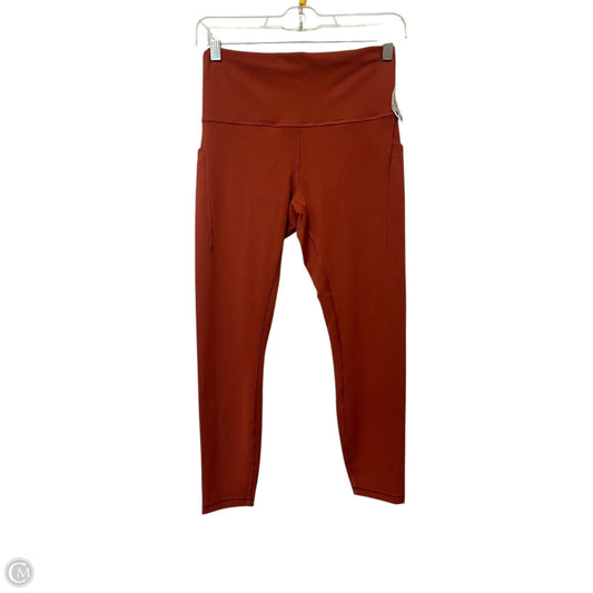 Athletic Leggings By Lululemon In Orange, Size: 8
