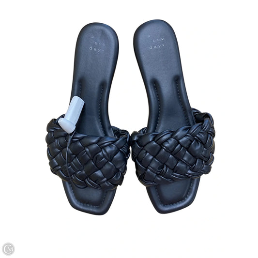 Sandals Flats By A New Day In Black, Size: 8.5