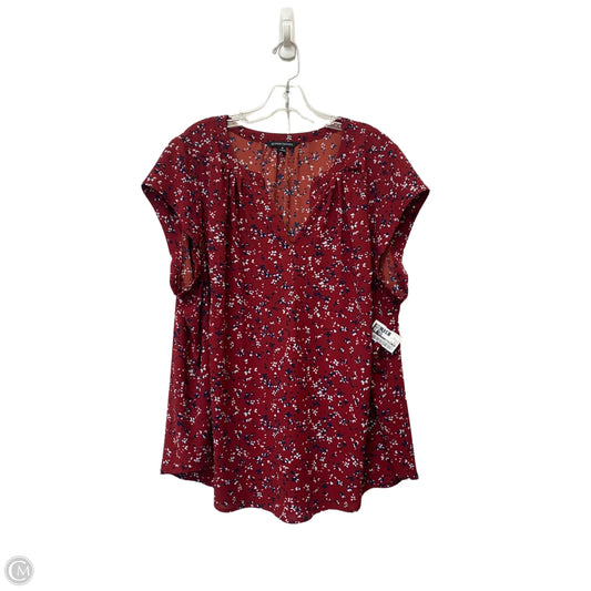 Top Short Sleeve By 41 Hawthorn In Red, Size: 3x