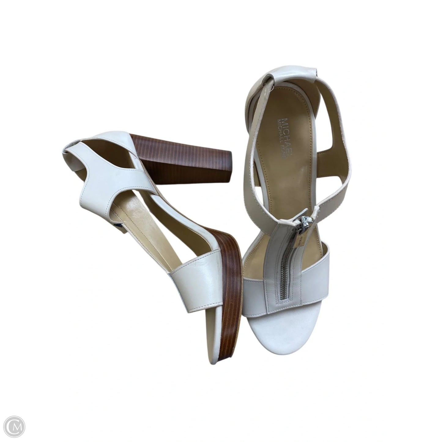 Shoes Heels Block By Michael By Michael Kors In Cream, Size: 10