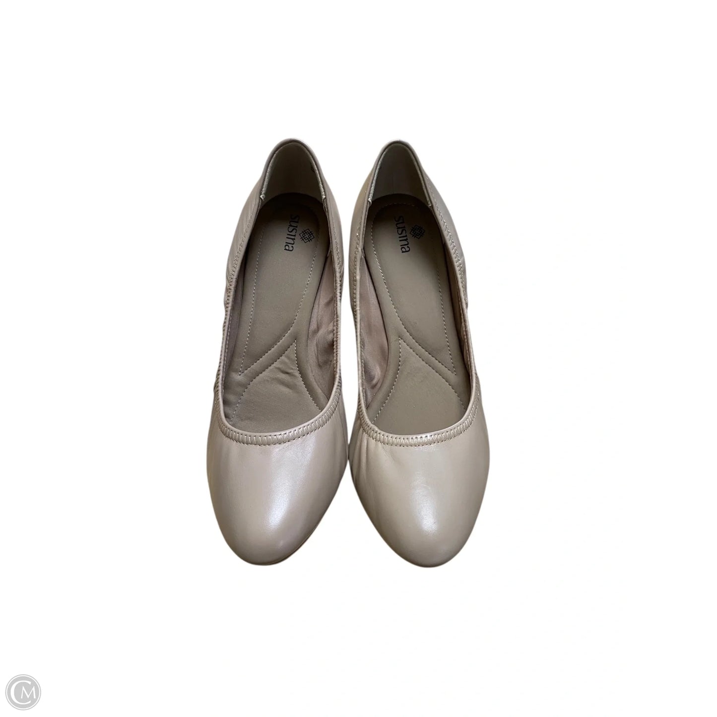 Shoes Heels Wedge By Susina In Beige, Size: 9.5