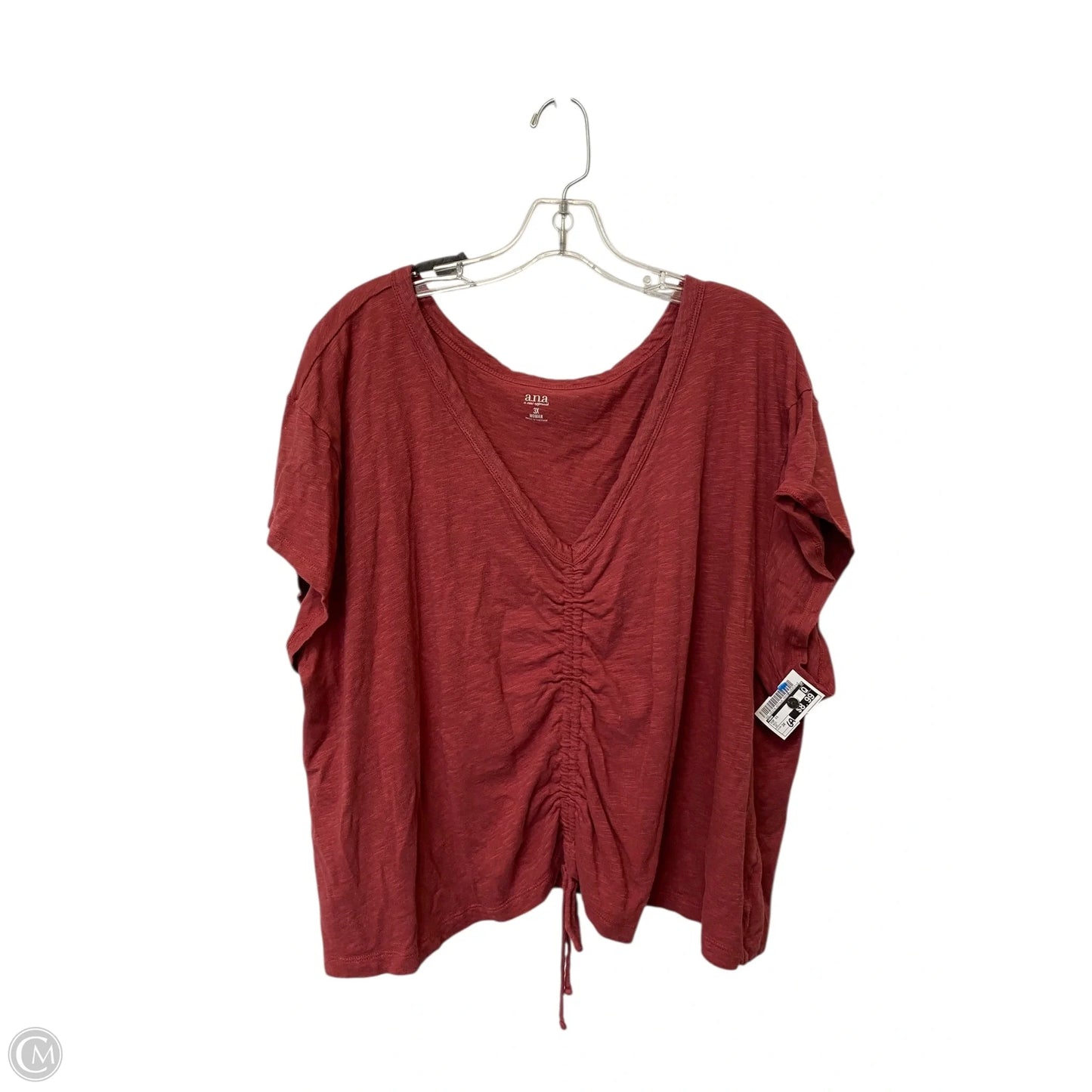 Top Short Sleeve By Ana In Red, Size: 3x