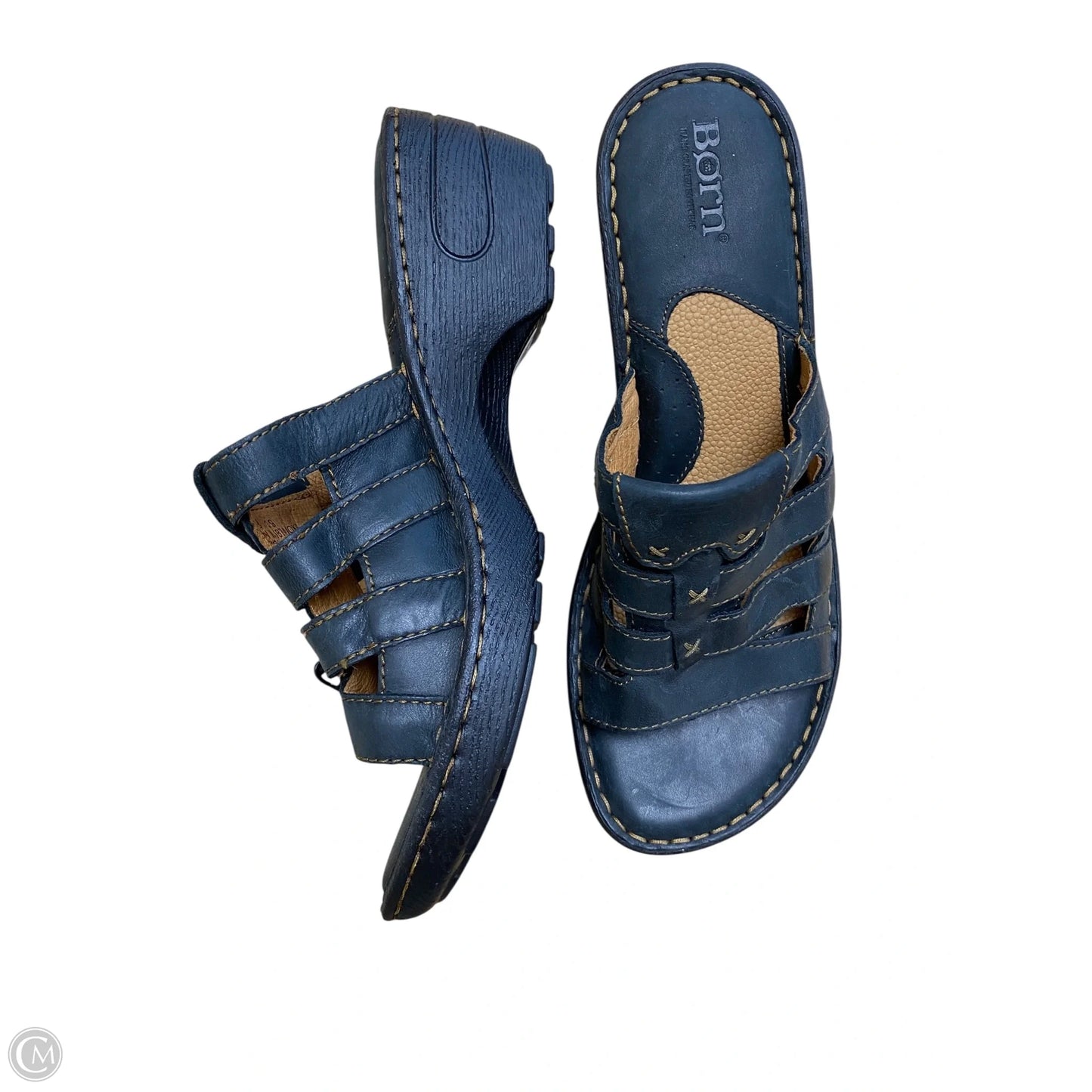 Sandals Heels Wedge By Born In Black, Size: 8