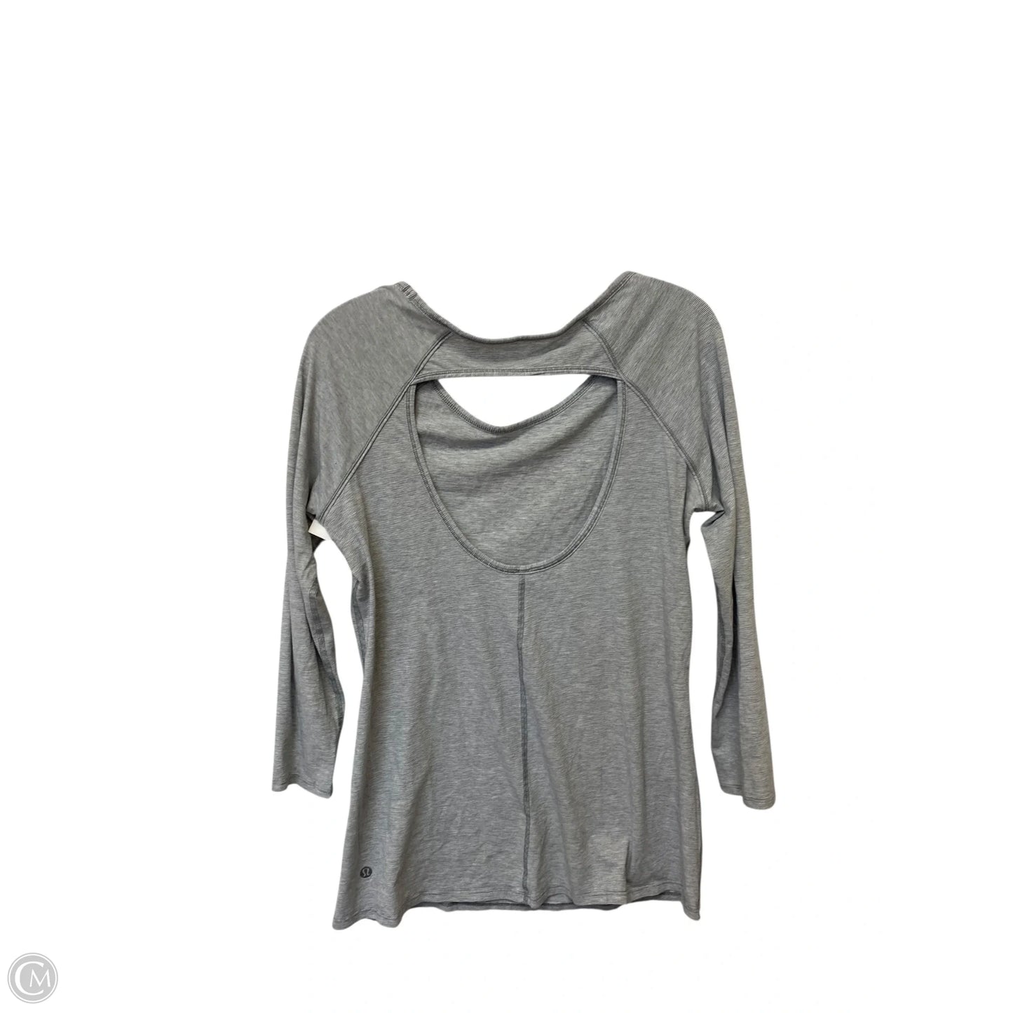 Athletic Top Long Sleeve Crewneck By Lululemon In Grey, Size: L